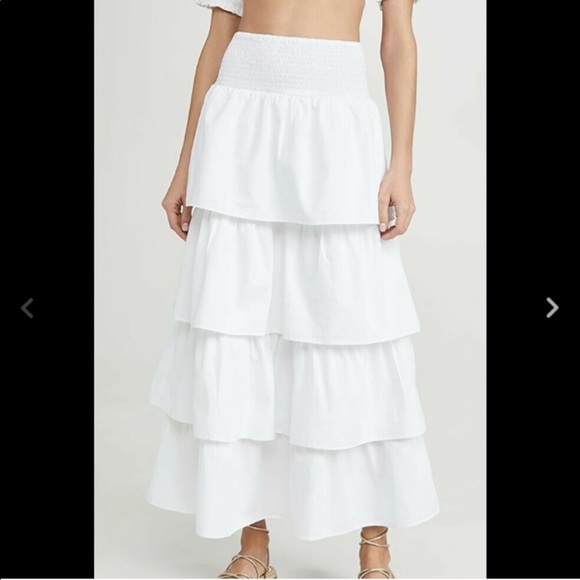 Onia x WeWoreWhat Paloma Skirt in white - Picture 3 of 8